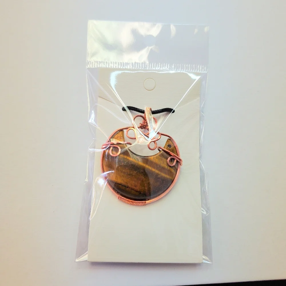 Tiger eye moon necklace